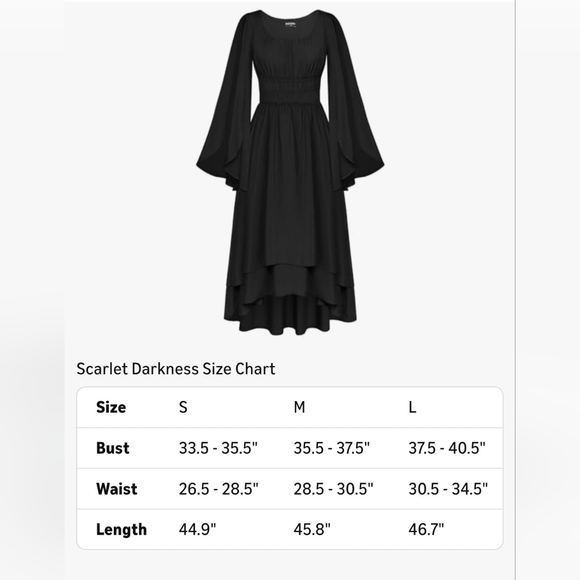 Elegant Scarlet Darkness Black Women's Dress - Picture 2 of 3